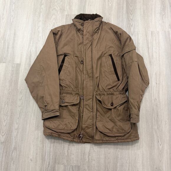 Vintage Aberdeen Collection Chore Coat Men's Large Brown Flannel Lined Outdoors